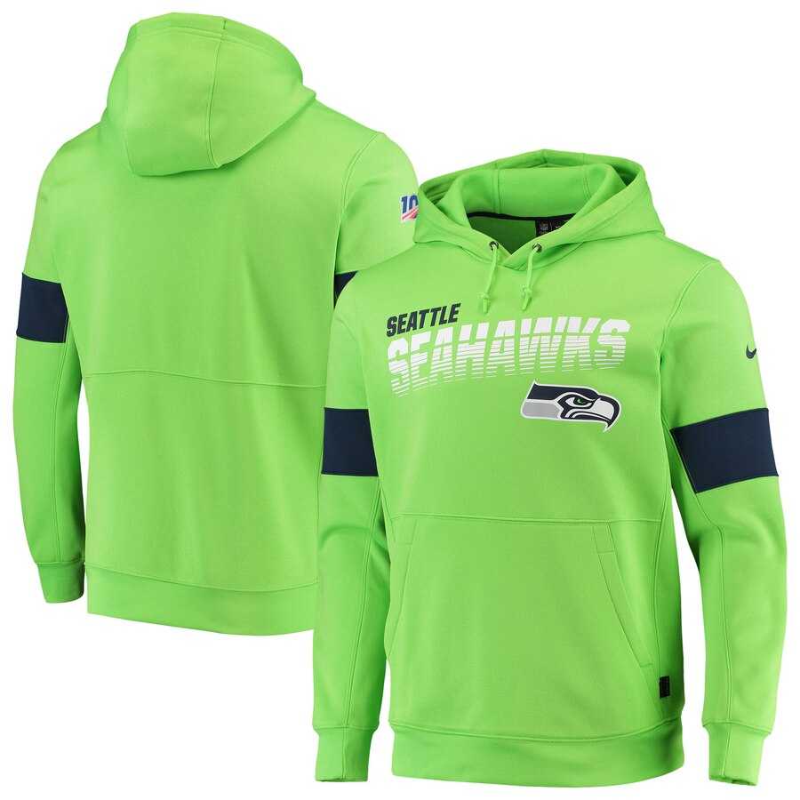 Seattle Seahawks Nike Sideline Team Logo Performance Pullover Hoodie Neon Green,We sell and wholesale Seattle Seahawks Nike Sideline Team Logo Performance Pullover Hoodie Neon Green on line form chian!
